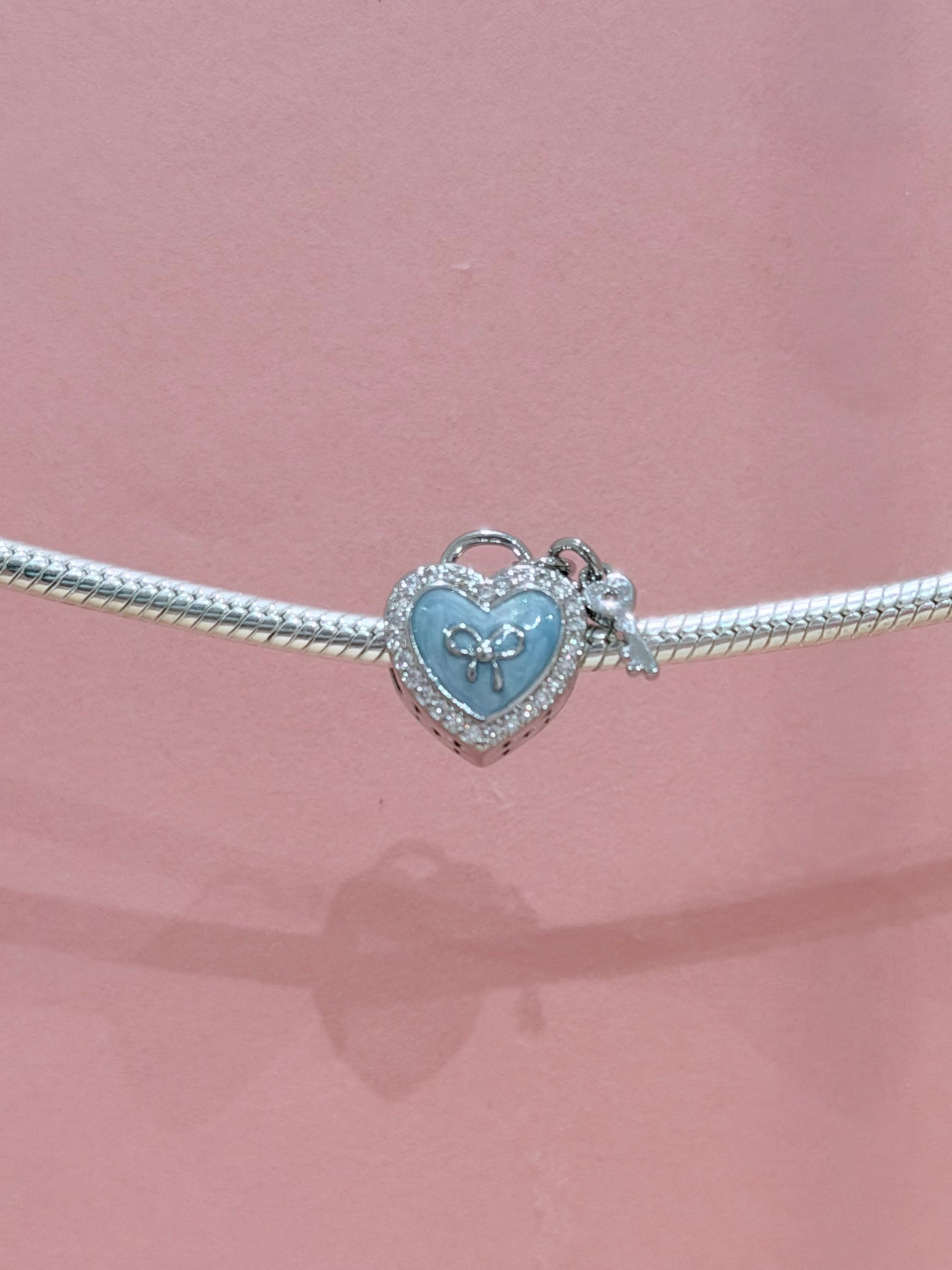 CANDADO CORAZON AZUL