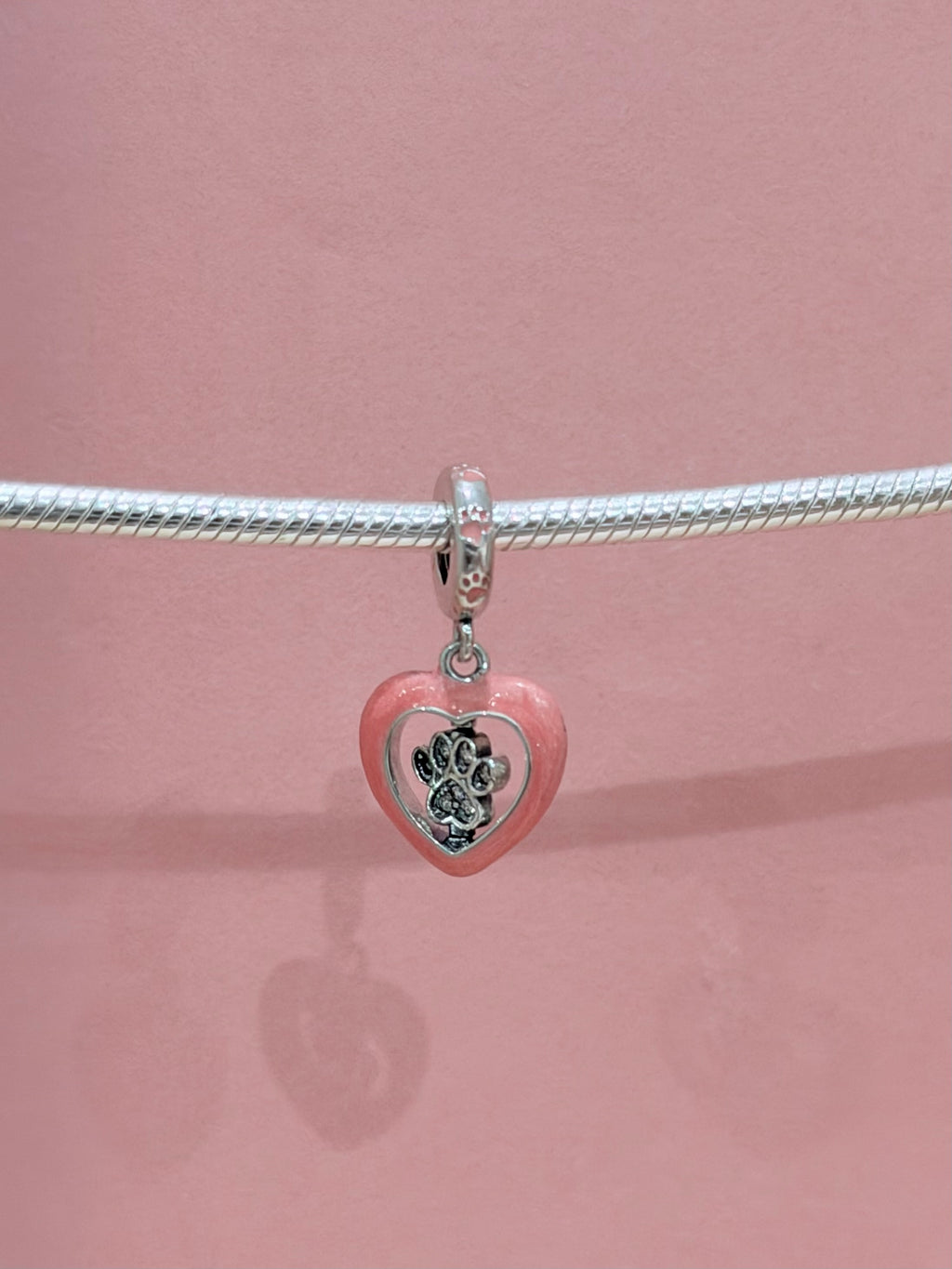 CORAZON ROSA CON HUELLA