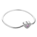 CORAZON CON BRILLANTES ROSAS Y BLANCOS