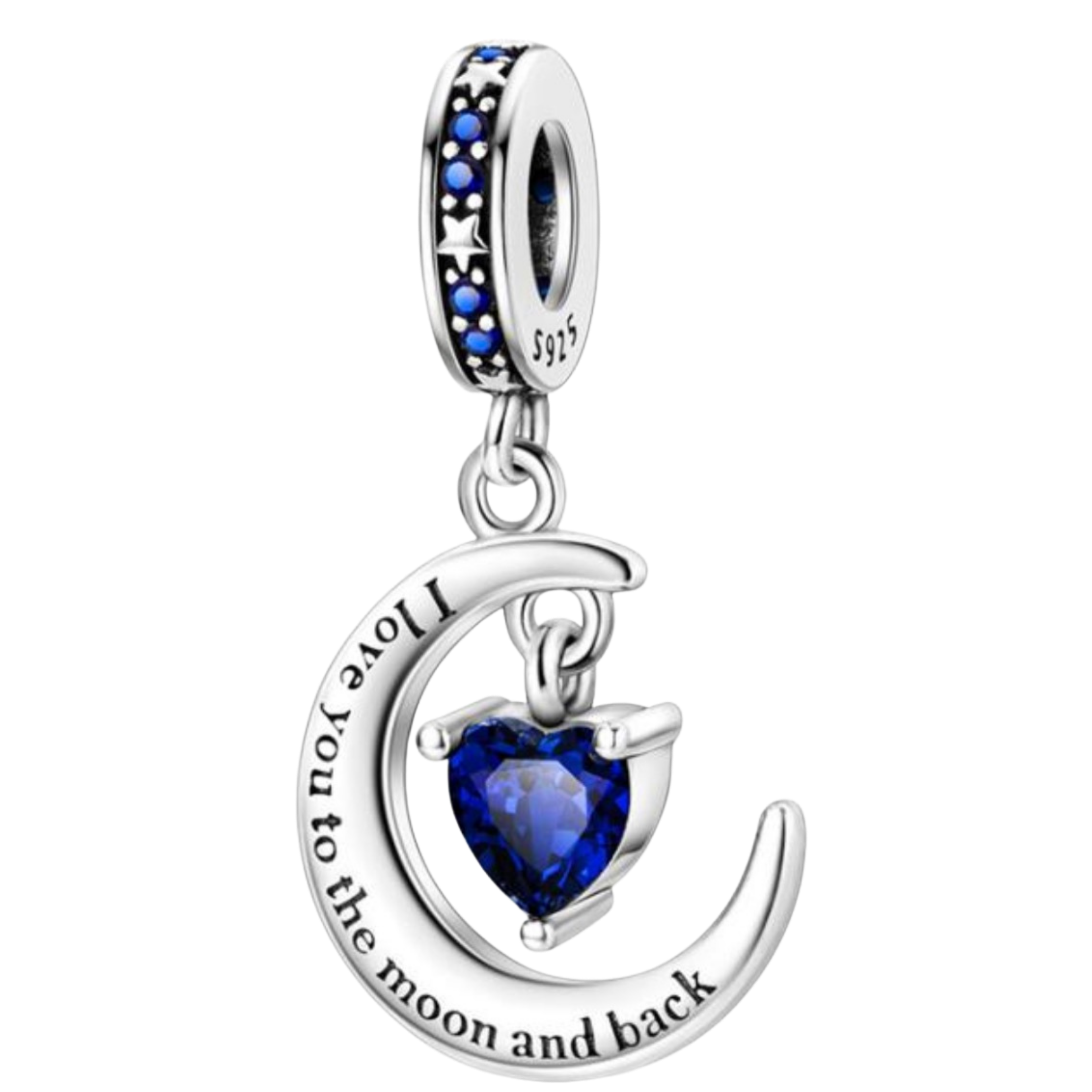 LUNA CON CORAZON AZUL