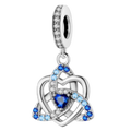 CORAZON PLATEADO CON AZUL