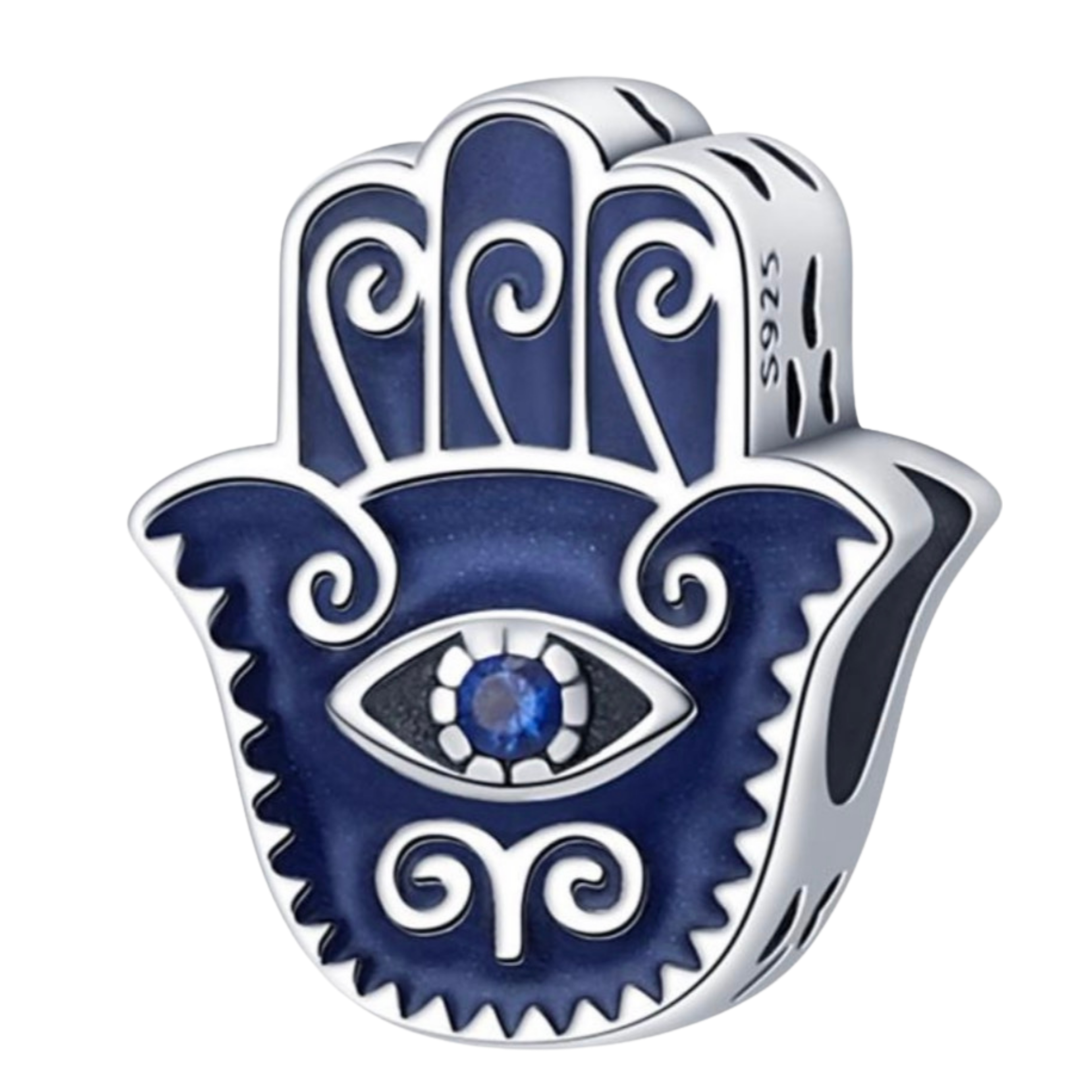 MANO CON OJO AZUL