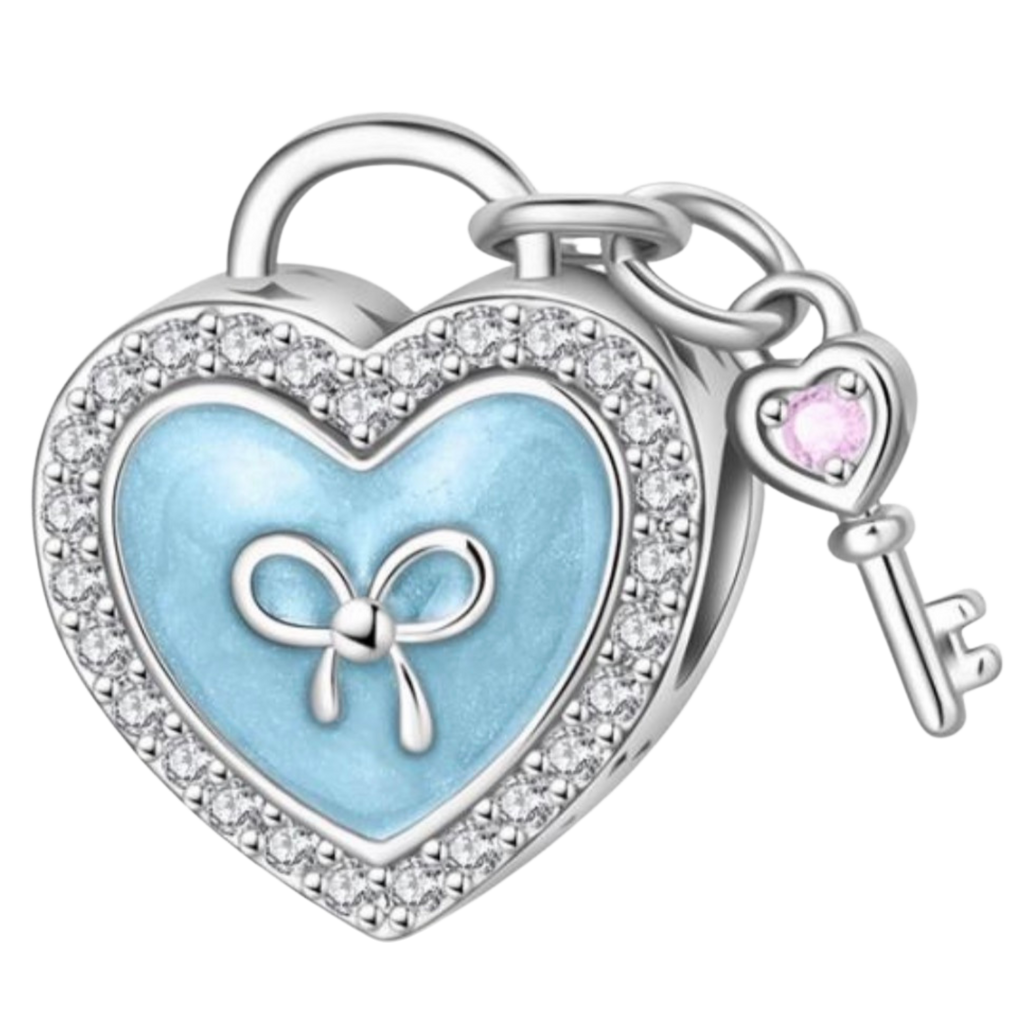 CANDADO CORAZON AZUL