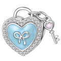 CANDADO CORAZON AZUL