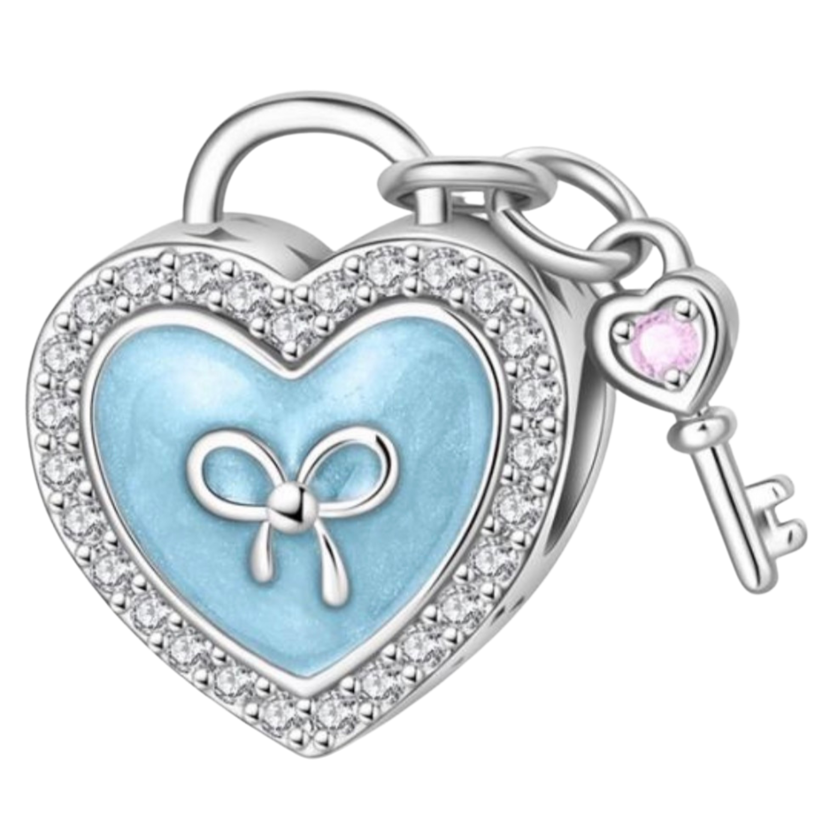 CANDADO CORAZON AZUL