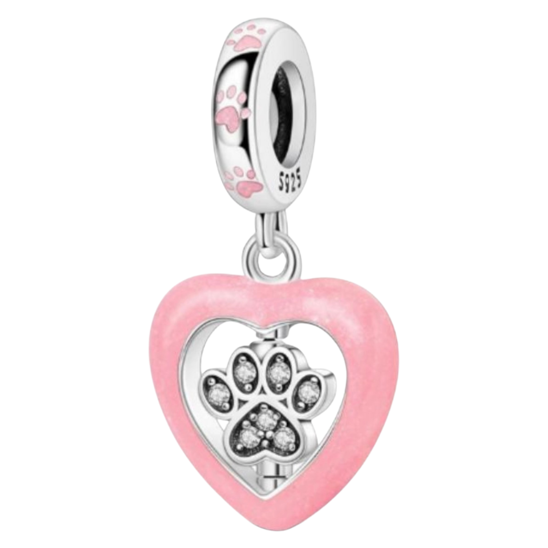 CORAZON ROSA CON HUELLA